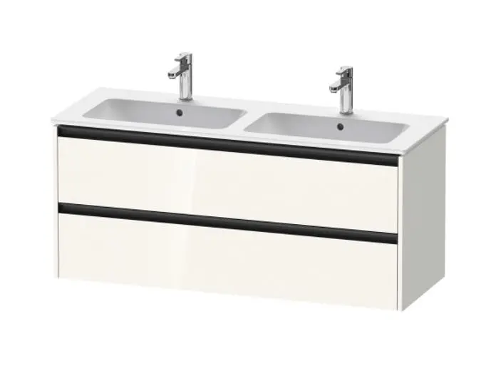 Duravit Ketho.2 - izlietnes skapītis, 55x128x48 cm, 2 atvilktnes, balts spīdīgs K25266022220000
