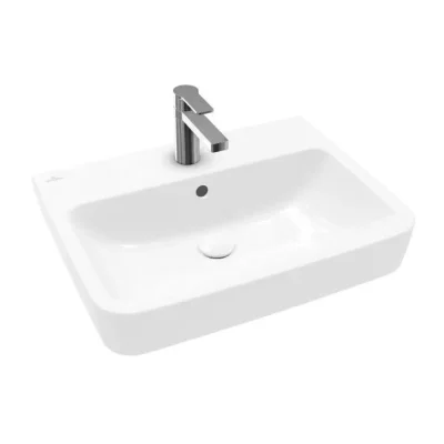 Villeroy & Boch O.novo - izlietne 60x46 cm, ar pārplūdi, ar jaucējkrāna atveri, Alpu balts 4A416001