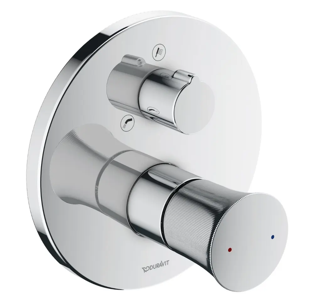 Duravit White Tulip - zemapmetuma maisītājs, 2 patērētājiem, hroms WT5210012010