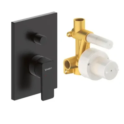 Duravit Manhattan - zemapmetuma maisītājs 2 patērētājiem, ar iebūvējamo korpusu, matēti melns MH4210008046
