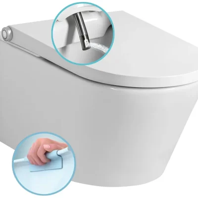 Sapho Veen Clean - elektronisks bidē ar keramiku, Rimless, SoftClose, balts VE421