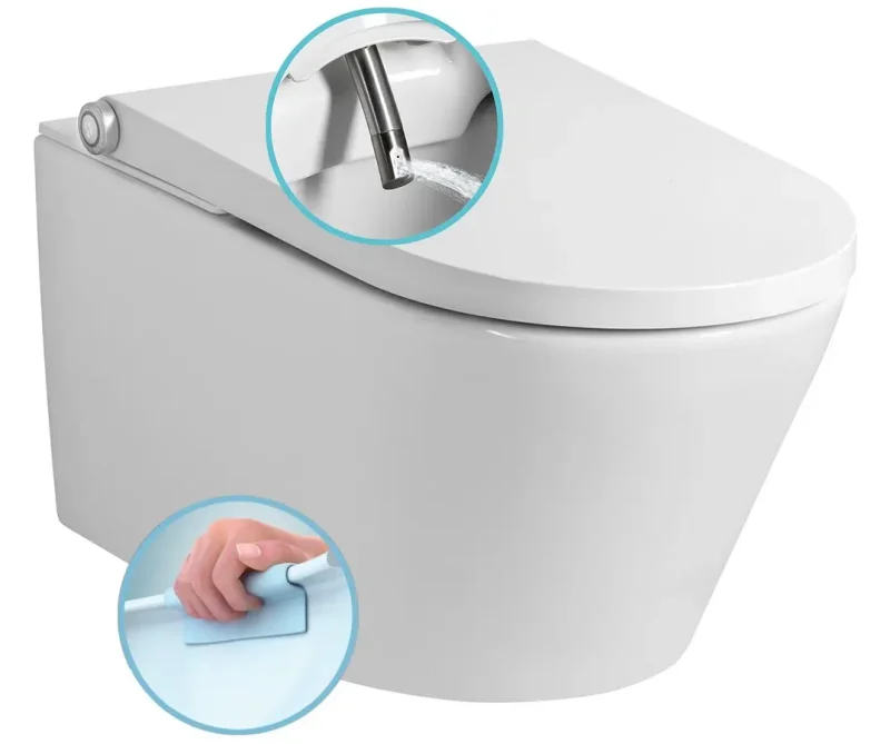 Sapho Veen Clean - elektronisks bidē ar keramiku, Rimless, SoftClose, balts VE421