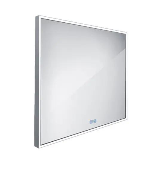 Nimco spogulis - spogulis ar LED apgaismojumu, 70x70 cm, skārien sensors, alumīnijs ZP 13077VX