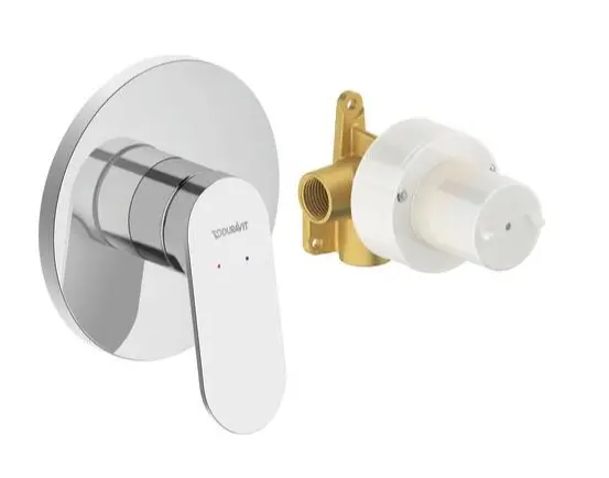 Duravit Wave - zemapmetuma dušas maisītājs, ar montāžas korpusu, hroms WA4210007010