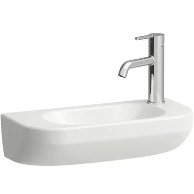 Laufen Lua - rokas izlietne 50x23 cm, bez pārplūdes, jaucējkrāna caurums labajā pusē, balta H8150820001141