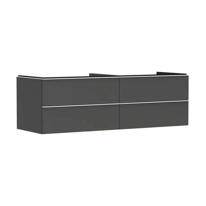 Hansgrohe Xelu Q - izlietnes skapītis, 50x156x55 cm, 4 atvilktnes, matēti pelēks/matēti balts 54091700