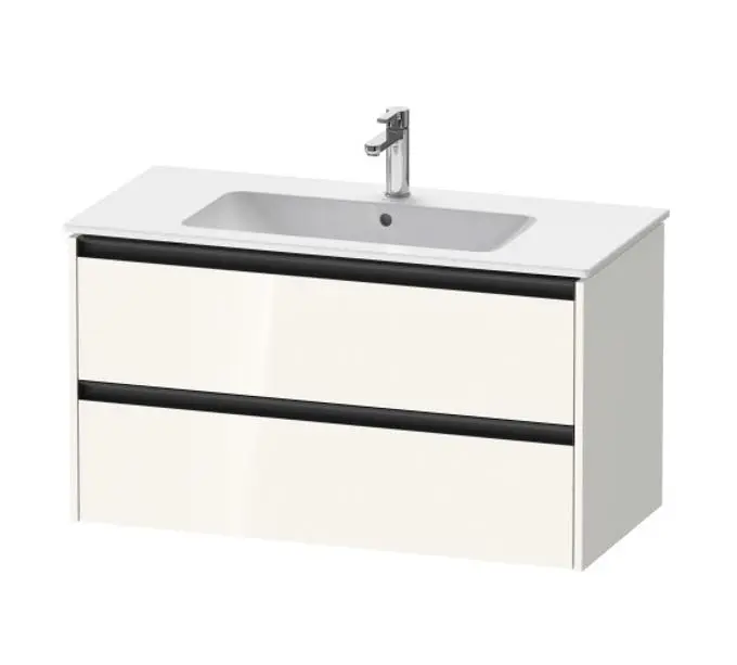 Duravit Ketho.2 - izlietnes skapītis, 55x101x48 cm, 2 atvilktnes, balts spīdīgs K25264022220000