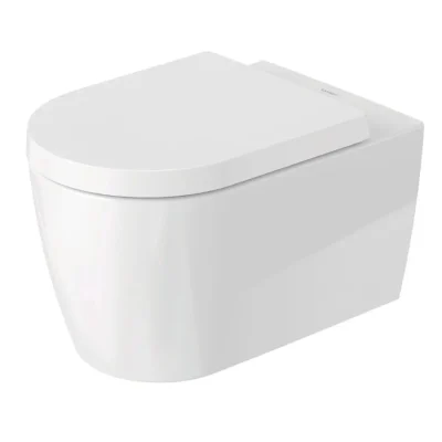 Duravit ME by Starck - piekaramais WC ar SoftClose sēdekli, Rimless, DuraShield, balts 452909AAA1