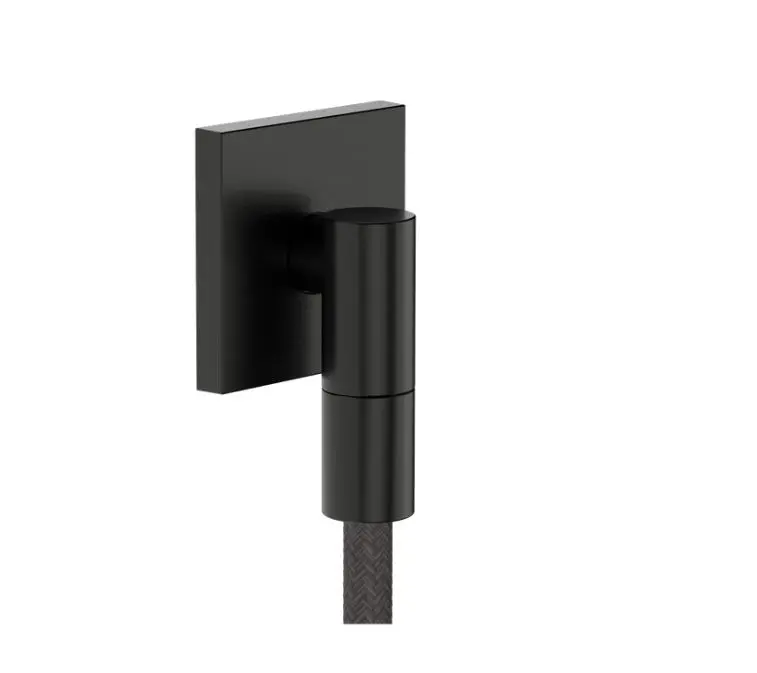 Hansgrohe FixFit Fine E - sienas pieslēguma līkums, melns hroms birstēts 28883340