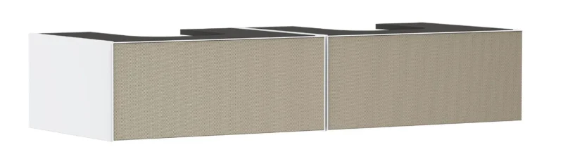 Hansgrohe Xevolos E - izlietnes skapītis, 28x137x55 cm, 2 atvilktnes, matēti balts/bronza strukturēta 54316390