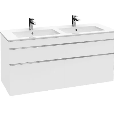 Villeroy & Boch Venticello - izlietnes skapītis, 115x51x45 cm, 4 atvilktnes, Glossy White A93001DH