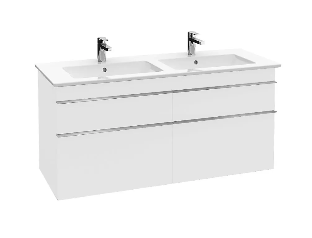 Villeroy & Boch Venticello - izlietnes skapītis, 115x51x45 cm, 4 atvilktnes, Glossy White A93001DH