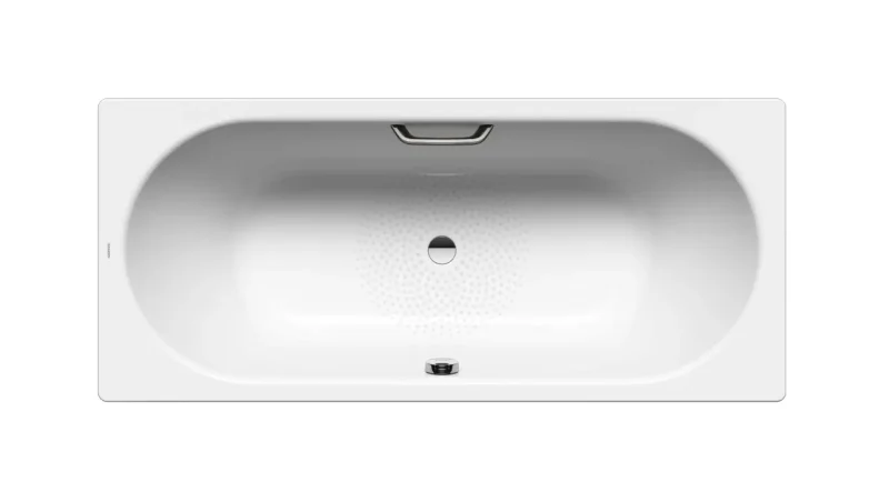 Kaldewei Ambiente - Taisnstūrveida vanna Classic Duo 109, 180x75 cm, ar roktura atverēm, pērļu efekts, balta 290910113001