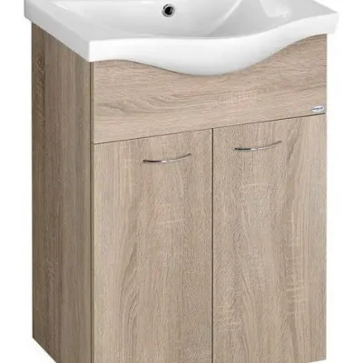 Aqualine Keramia Fresh - izlietnes skapītis 51x74x34 cm, platin ozols 50058