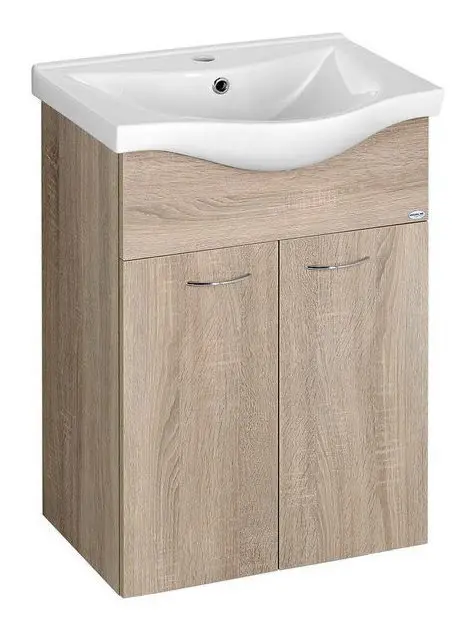 Aqualine Keramia Fresh - izlietnes skapītis 51x74x34 cm, platin ozols 50058