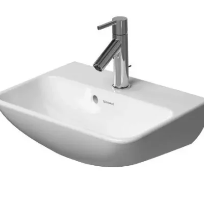 Duravit ME by Starck - roku izlietne 45x32 cm, ar 1 caurumu maisītājam, ar WonderGliss, Alpu balts 07194500001