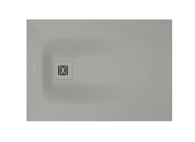 Duravit Sustano - dušas paliktnis 100x70 cm, DuraSolid, pelēks matēts 720272630000000