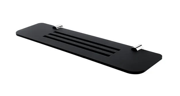 Nimco Nava - dušas plaukts, garums 50 cm, melns-akrila stikls NA X350