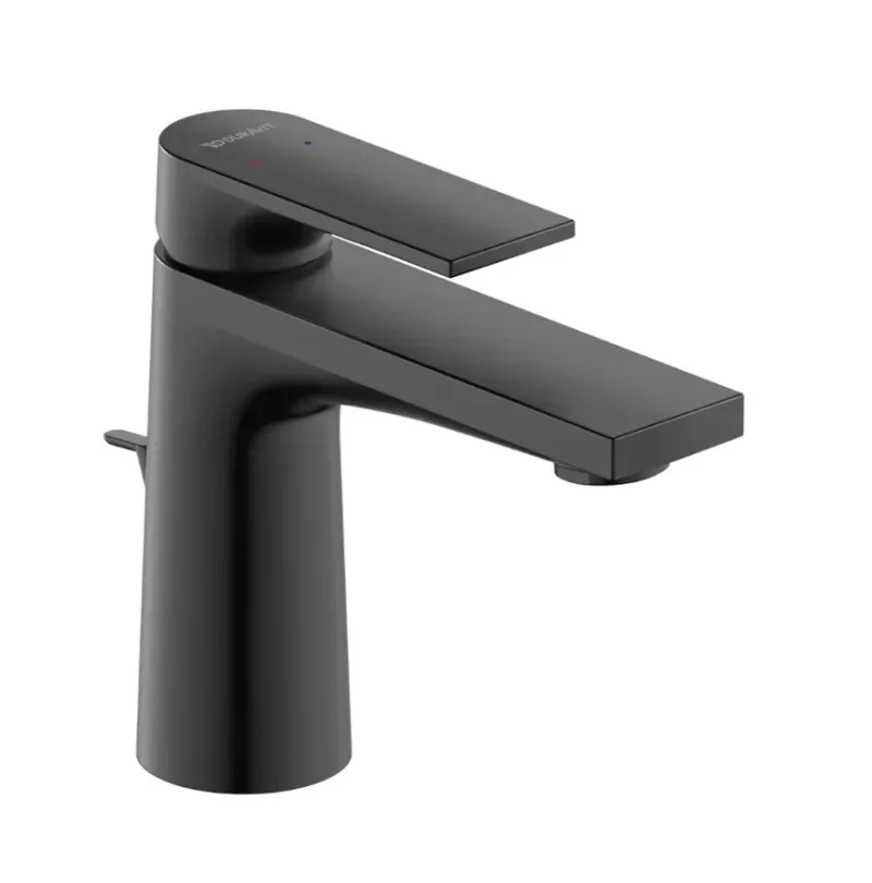 Duravit Tulum - izlietnes maisītājs ar noteces komplektu, matēti melns TU1010001046