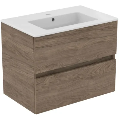 Ideal Standard Eurovit+ - izlietne ar apakšskapi, 55x70x44 cm, 2 atvilktnes, riekstkoks R0573Y9
