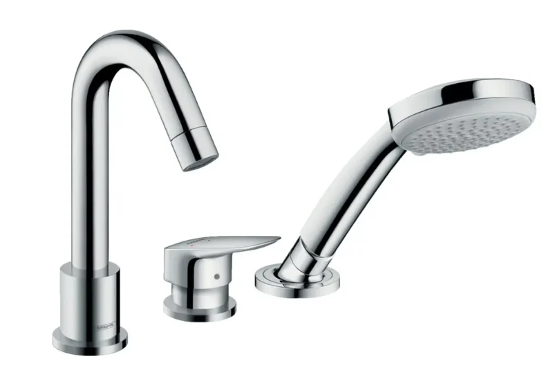 Hansgrohe Logis - vannas malas maisītājs, 3 caurumu montāža, hromēts 71310000