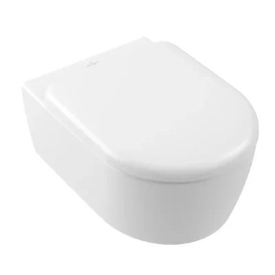Villeroy & Boch Skyla - piekaramais WC ar sēdekli SoftClosing, TwistFlush, DirectFlush, CeramicPlus, Stone White 5656CLRW