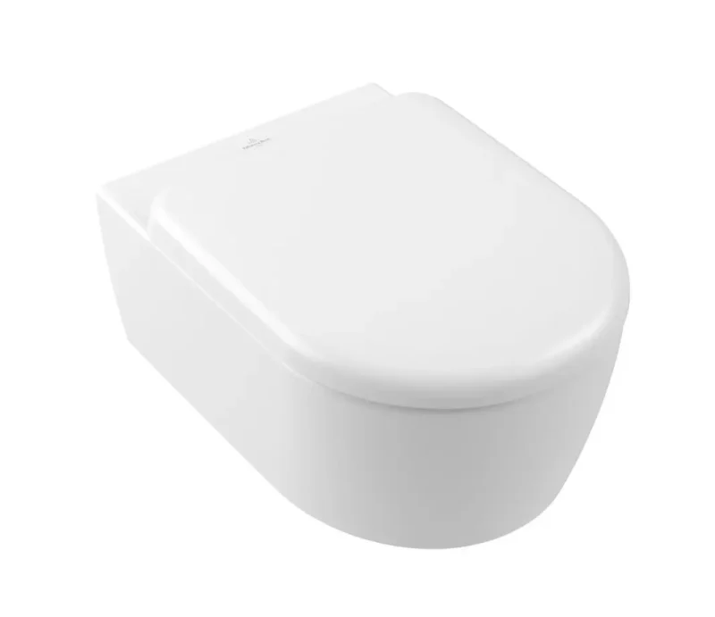 Villeroy & Boch Skyla - piekaramais WC ar sēdekli SoftClosing, TwistFlush, DirectFlush, CeramicPlus, Stone White 5656CLRW