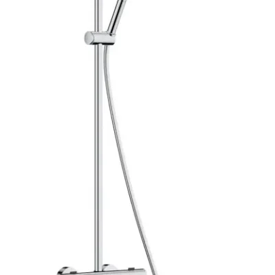 Hansgrohe Pulsify S Puro - dušas sistēma ar termostatu, diametrs 26 cm, 1 strūkla, EcoSmart, hroms 24223000