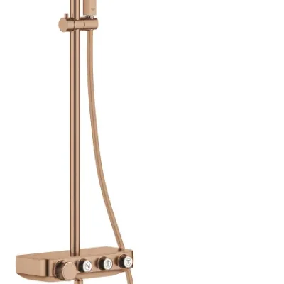Grohe Euphoria SmartControl - dušas komplekts Cube 310 Duo ar termostatu, 2 strūklas, Warm Sunset birstēts 26508DL0