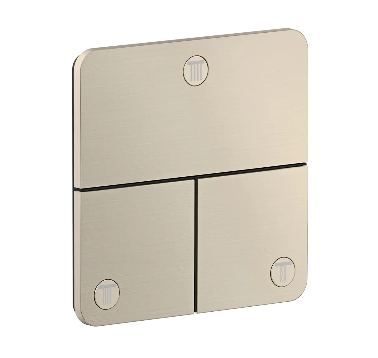 Axor ShowerSelect ID - zemapmetuma vārsts, 3 patērētājiem, matēts niķelis 36781820