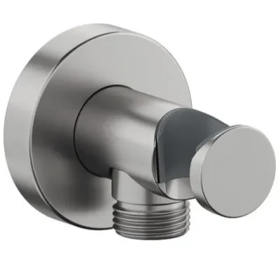 Duravit piederumi - dušas pieslēguma līkums ar turētāju, matēts nerūsējošais tērauds UV0630009070