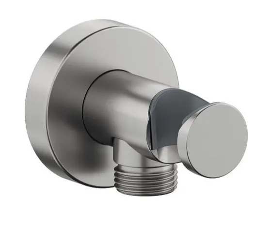 Duravit piederumi - dušas pieslēguma līkums ar turētāju, matēts nerūsējošais tērauds UV0630009070