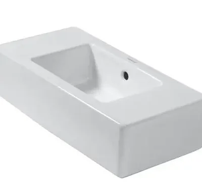 Duravit Vero - rokas izlietne 50x25 cm, bez jaucējkrāna cauruma, ar WonderGliss, Alpu balts 07035000001