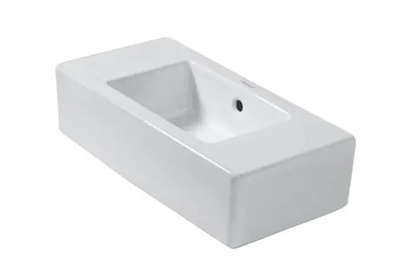 Duravit Vero - rokas izlietne 50x25 cm, bez jaucējkrāna cauruma, ar WonderGliss, Alpu balts 07035000001