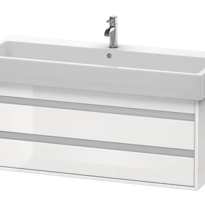 Duravit Ketho - izlietnes skapītis 48x115x44 cm, 2 izvelkamās atvilktnes, balts spīdīgs KT663902222