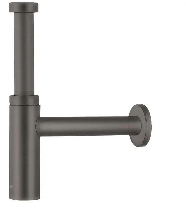 Hansgrohe Siphons - dizaina sifons Flowstar S, melns hroms birstēts 52105340