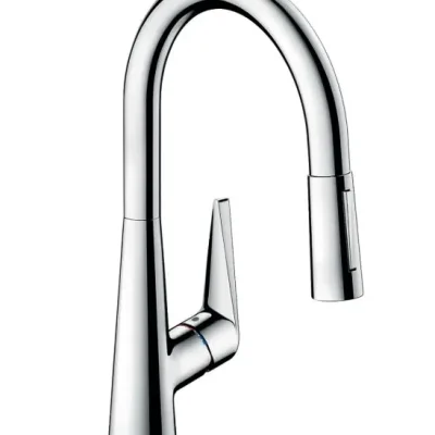 Hansgrohe Talis M51 - virtuves izlietnes vienas sviras maisītājs 200 ar izvelkamu trauku dušu, hromēts 72813000