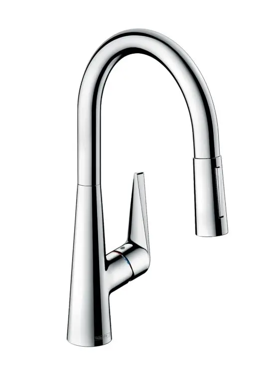 Hansgrohe Talis M51 - virtuves izlietnes vienas sviras maisītājs 200 ar izvelkamu trauku dušu, hromēts 72813000