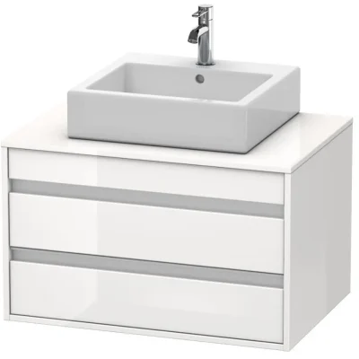 Duravit Ketho - izlietnes skapītis 50x80x55 cm, ar 2 atvilktnēm, balts spīdīgs KT665402222