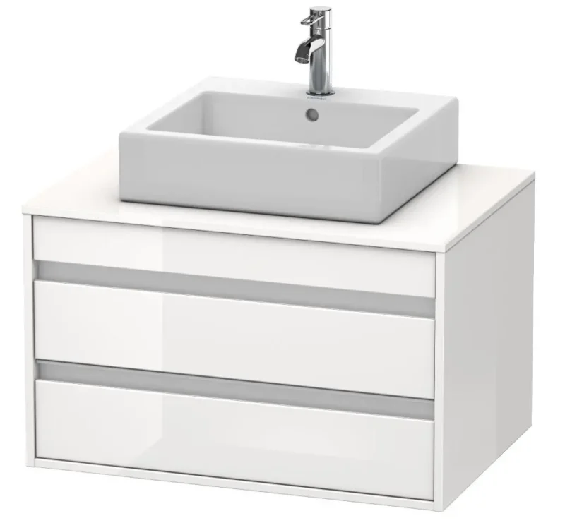 Duravit Ketho - izlietnes skapītis 50x80x55 cm, ar 2 atvilktnēm, balts spīdīgs KT665402222