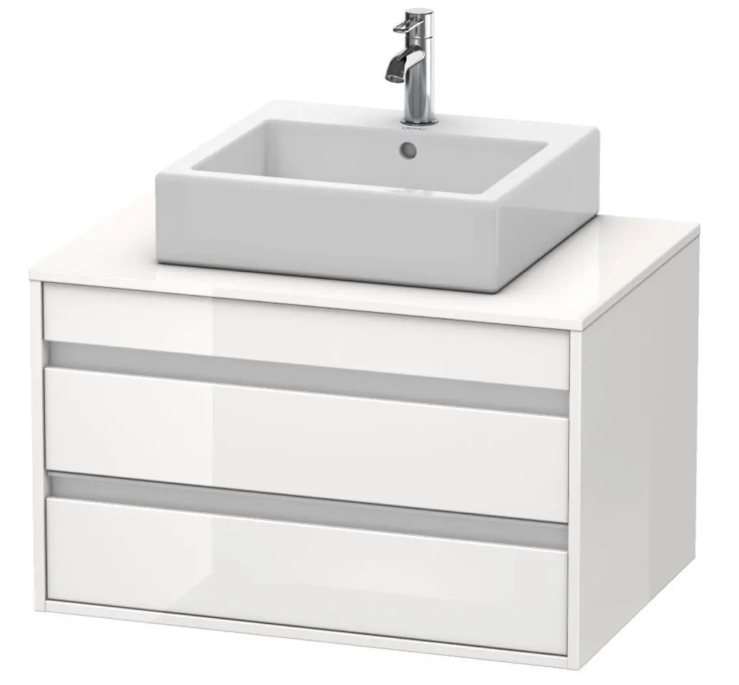 Duravit Ketho - izlietnes skapītis 50x80x55 cm, ar 2 atvilktnēm, balts spīdīgs KT665402222