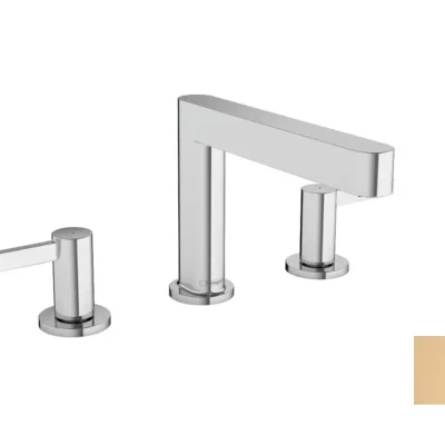 Hansgrohe Finoris - izlietnes maisītājs, 3 caurumu montāža, ar Push-Open noteces komplektu, EcoSmart, birstēta bronza 76033140