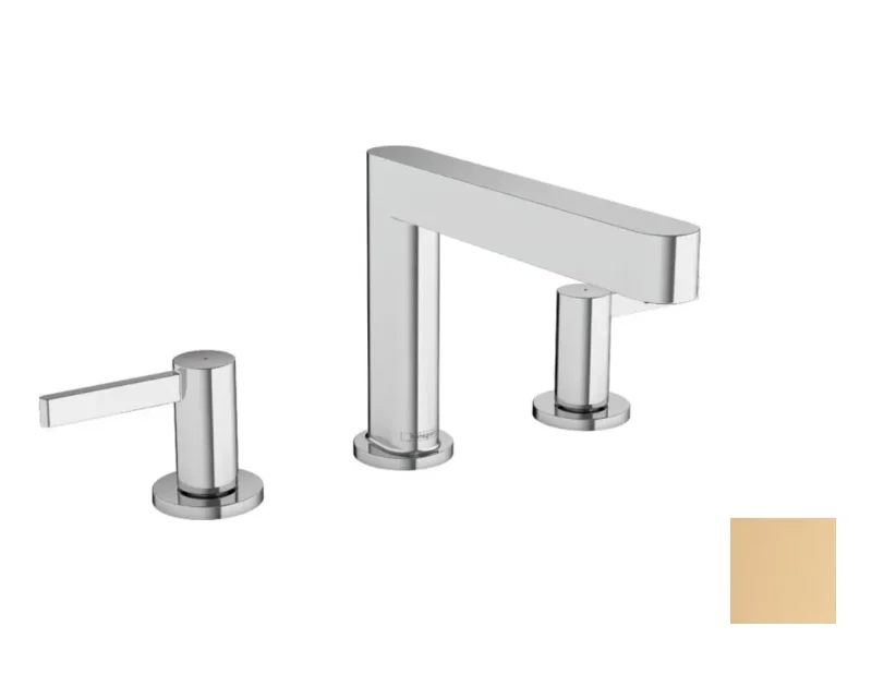 Hansgrohe Finoris - izlietnes maisītājs, 3 caurumu montāža, ar Push-Open noteces komplektu, EcoSmart, birstēta bronza 76033140