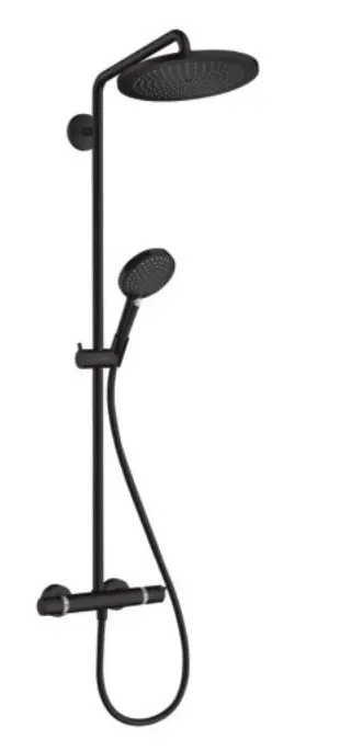 Hansgrohe Croma Select S - dušas komplekts Showerpipe 280 ar termostatu, melns matēts 26890670