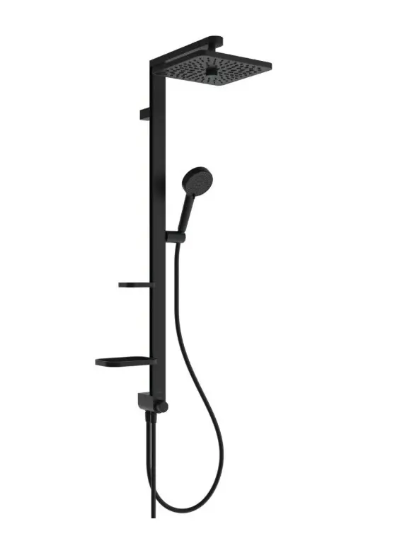 Ideal Standard CeraTwist ALU+ - dušas komplekts bez maisītāja, 26x26 cm, 2 strūklas, zīdaini melns BE213XG