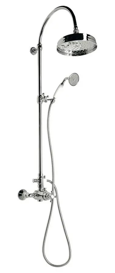 Sapho Reitano Rubinetteria Antea - dušas komplekts ar termostatu - zemapmetuma, 20 cm, hromēts SET041