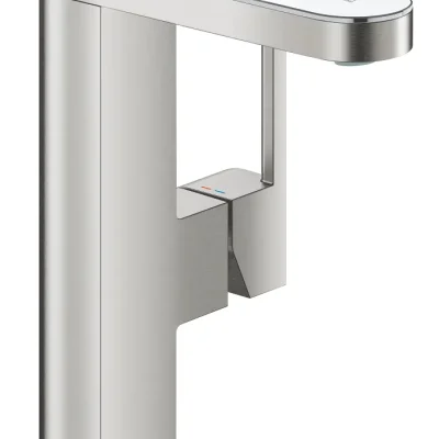 Grohe Plus - digitāls izlietnes maisītājs M, ar Push-Open noteces komplektu, Supersteel 23958DC3