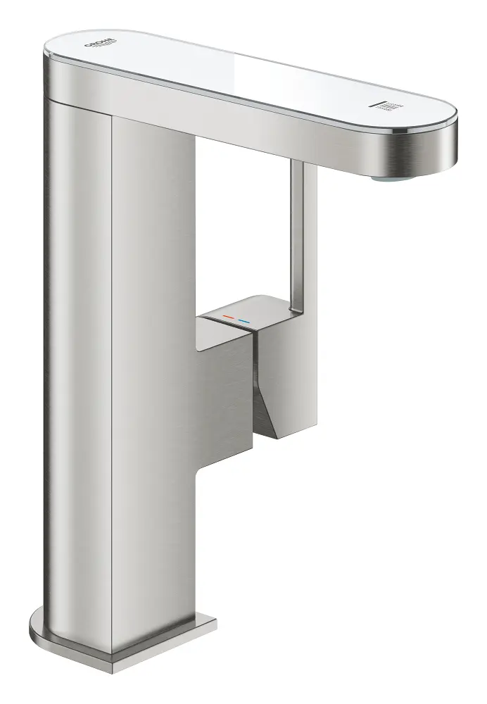 Grohe Plus - digitāls izlietnes maisītājs M, ar Push-Open noteces komplektu, Supersteel 23958DC3