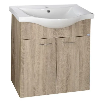 Aqualine Keramia Fresh - izlietnes skapītis 61x74x34 cm, platīna ozols 50065
