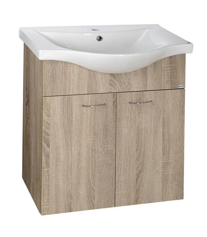 Aqualine Keramia Fresh - izlietnes skapītis 61x74x34 cm, platīna ozols 50065
